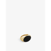 Monica Vinader X Kate Young Recycled 18ct Yellow Gold-plated Vermeil Sterling Silver And Onyx Ring