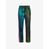 AGR ABSTRACT-PRINT WIDE-LEG HIGH-RISE COTTON-TWILL TROUSERS