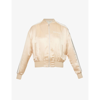 PALM ANGELS CLASSIC STRIPED SATIN BOMBER JACKET