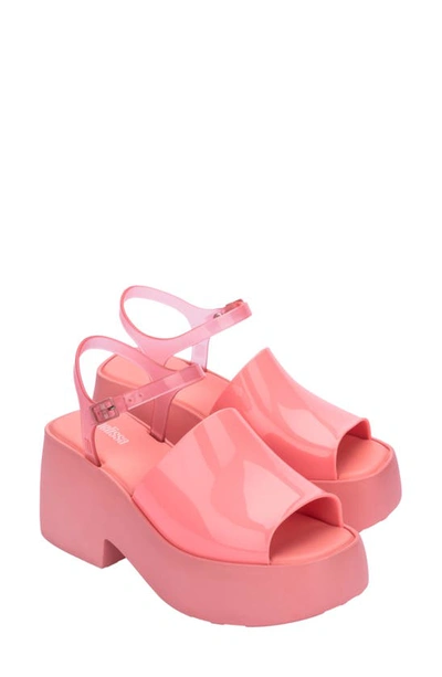 Melissa Pose Platform Sandal In Pink/ Pink
