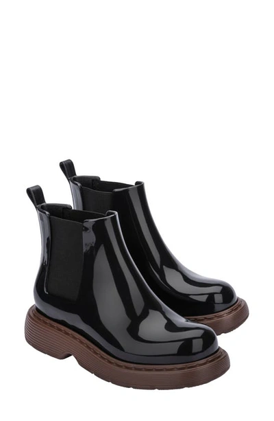 Melissa Step Chelsea Boot In Black/ Bronze