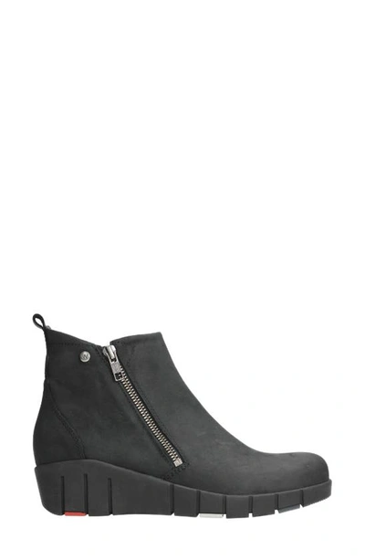 Wolky Phoenix Water Resistant Bootie In Black Quebec Nubuck