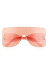 Loewe Anagram Mask 144mm Oversize Square Sunglasses In Orange