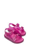 Mini Melissa Kids' Buckle Strap Sandal In Dark Pink Glitter
