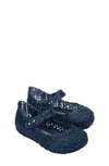 Mini Melissa Kids' Campana Mary Jane In Blue Glitter