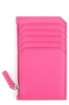 Royce New York Personalized Card Case In Bright Pink- Deboss