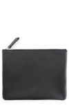 Royce New York Personalized Leather Travel Pouch In Black- Gold Foil