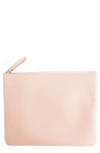 Royce New York Personalized Leather Travel Pouch In Light Pink- Gold Foil