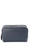 Royce New York Personalized Zip Toiletry Bag In Navy Blue - Gold Foil