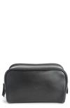 Royce New York Personalized Zip Toiletry Bag In Black- Silver Foil