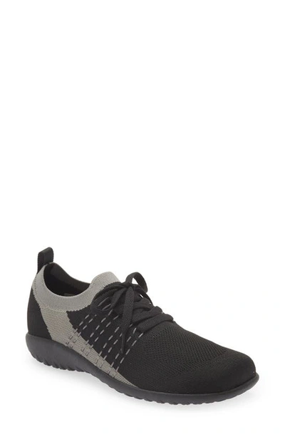 Naot Tama Sneaker In Black Gray Knit