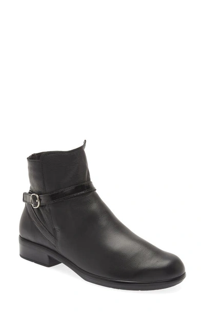 Naot Briza Bootie In Soft Black Leather