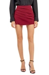 Endless Rose Pleated Mini Skort In Burgundy