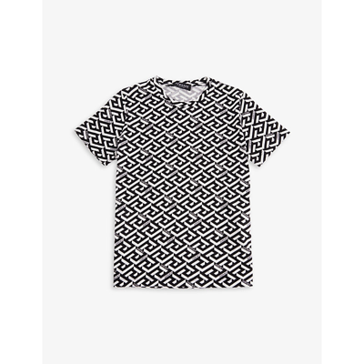Versace Medusa-print Cotton-jersey T-shirt 4-14 Years In Nero