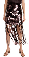 Simkhai Lucee Paillette-embellished Midi Skirt In Brown