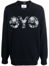 Junya Watanabe Navy Reigning Champ Edition Cotton Sweatshirt In Blue