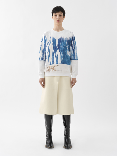Chloé Graphic-print Crew-neck Sweatshirt In Blue