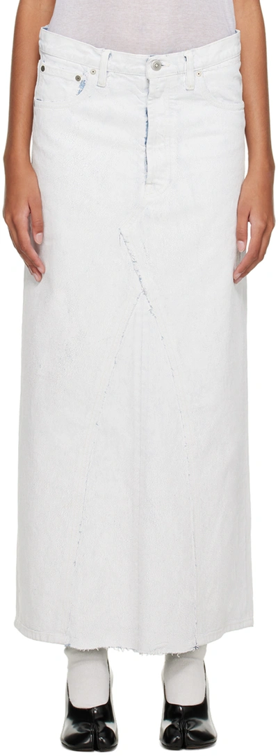 Maison Margiela Women Denim Skirt In White
