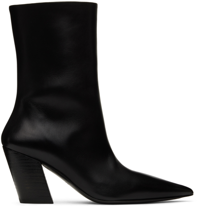 Marsèll Black Aghetto Boots In 666 Black