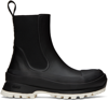 Stella Mccartney 30mm Trace Faux Leather Combat Boots In 1006 Black-white