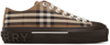BURBERRY BROWN VINTAGE CHECK SNEAKERS