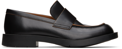 Camperlab Square-toe Leather Loafers In Black