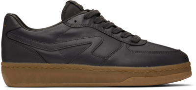 Rag & Bone Black Retro Court Trainers In Phantom