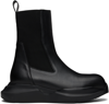 RICK OWENS BLACK GETH BEATLE CHELSEA BOOTS