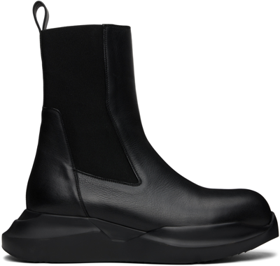 Rick Owens Black Geth Beatle Chelsea Boots In Schwarz