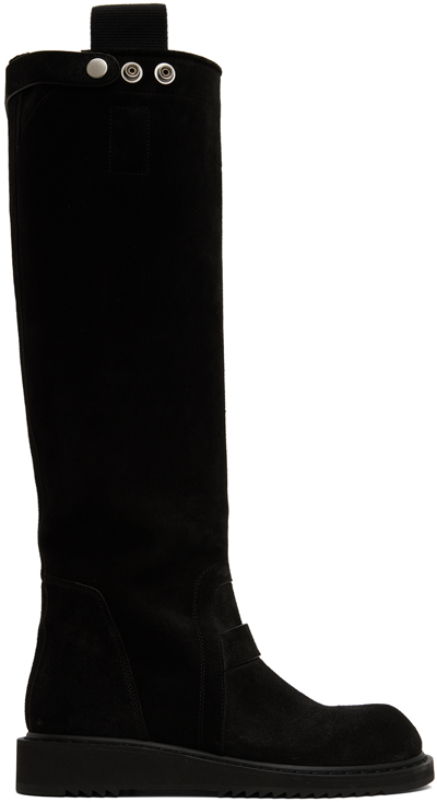 Rick Owens Anthem Jack Boots In Black