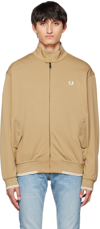 Fred Perry J4550 - Relaxed Fit Harrington Jacket In Warm Stone In Warm Stone