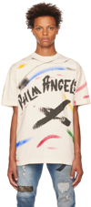 PALM ANGELS OFF-WHITE BRUSH STROKES T-SHIRT