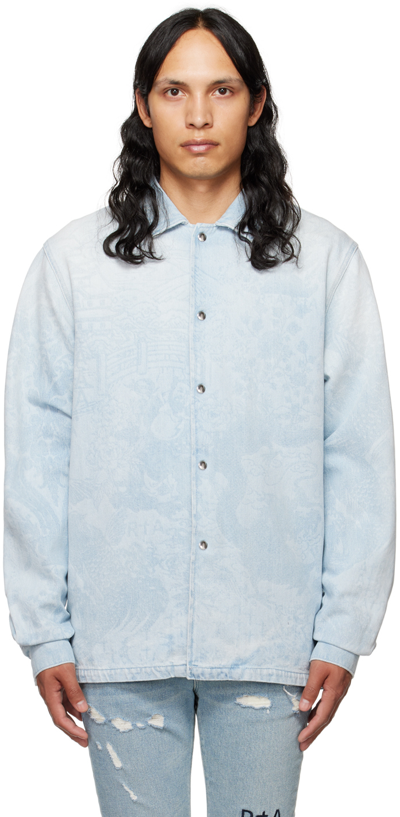 Rta Blue Parlan Shirt In Porcelain