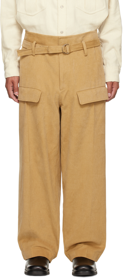 Recto Tan Paddington Trousers In Beige