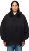 R13 BLACK JUMBO HOODIE