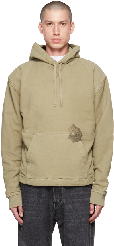 Objects Iv Life Obj._001_104_07_0422 Relaxed-fit Stretch-organic-cotton Hoody In Alkanna Green
