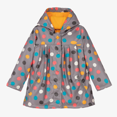 Boboli Babies' Girls Grey Polka Dot Raincoat