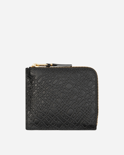 Comme Des Garçons Embossed Roots Wallet In Black