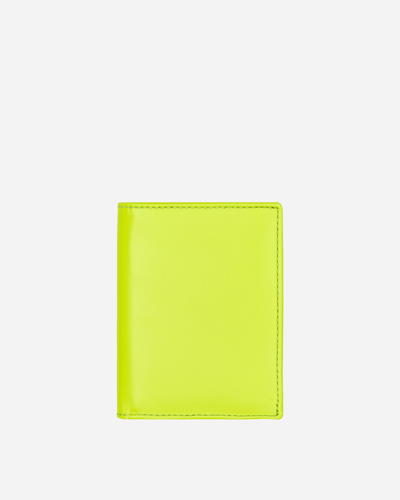 Comme Des Garçons Super Fluo Leather Wallet In Yellow