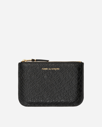 Comme Des Garçons Embossed Roots Pouch In Black