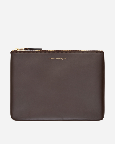 Comme Des Garçons Classic Leather Pouch In Brown
