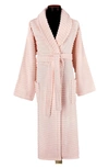 Melange Home Zero Twist Ruffle Bath Robe In Smokin Pink