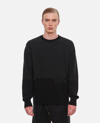 Versace Greca-jacquard Wool-blend Sweater In Black
