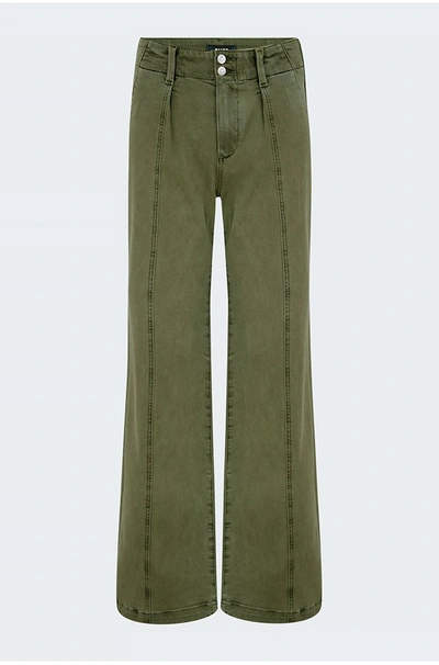 Paige Women's Brooklyn Double Button Pants In Vintage Ivy Green