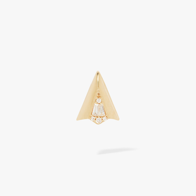 Annoushka Flight 18ct Yellow Gold Arrow Diamond Stud Earring