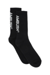 Ambush Logo-jaquard Socks In Black