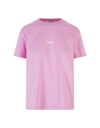 Msgm Micro Logo T-shirt In Rosa