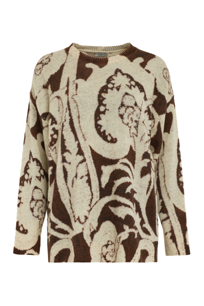 Etro 'paisley' Sweater In White