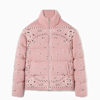 Alanui Bandana Jacquard Quilted Wool Down Jacket In Pink