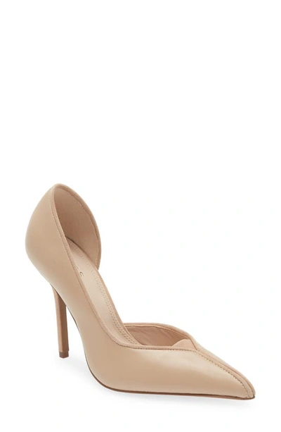 Reiss Baines Half D'orsay Pointed Toe Pump In Nude